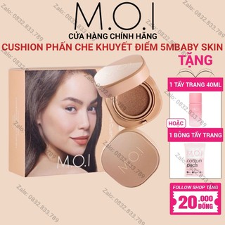 Phấn Nước Trang Điểm Cushion Hồ Ngọc Hà MOI Cosmetics 5M BABY - Kiềm Dầu Che Khuyết Điểm 【CAM KẾT HÀNG CHÍNH HÃNG®】