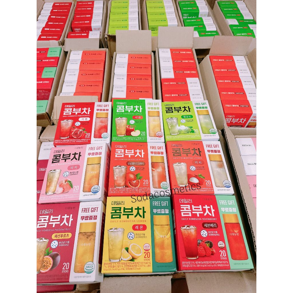 (TEM PHỤ CHÍNH HÃNG) Trà Trái Cây Kombucha Danongwon (Có bình)