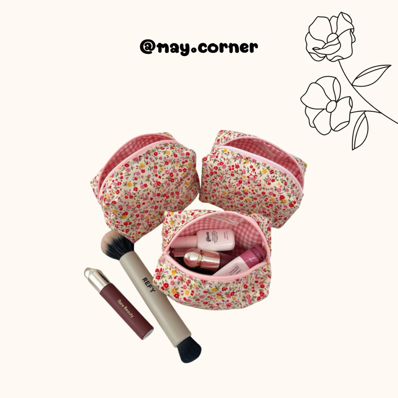 Túi hoa nhí đựng makeup