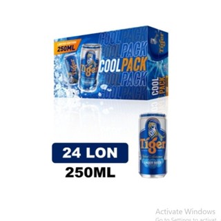 THÙNG 24 LON BIA TIGER NÂU 250ML