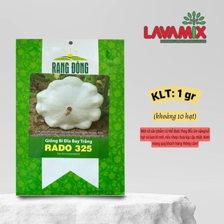 Hạt giống Bí Đĩa Bay Trắng Rado 325 (1g~10 hạt) hiệu Rạng Đông trồng quanh năm | Green House