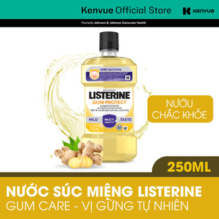 Nước Súc Miệng Giúp Nướu Chắc Khỏe Listerine Gum Protect Zero Alcohol - Dung Tich 250ml