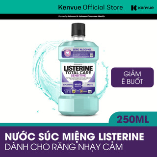 Nước súc miệng cho răng nhạy cảm Listerine Total Care Sensitive Soothing Taste - Dung tích 250ml - 750ml