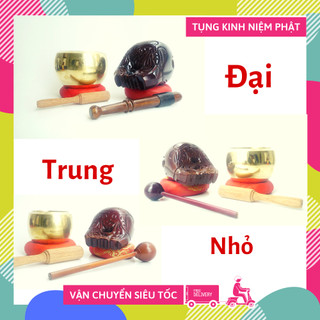 Bộ chuông mõ tụng kinh Phật - Chuông Mõ Huế cao cấp chính gốc