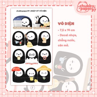 Sticker / hình dán nhật ký vô diện | độc quyền chubbypaper97
