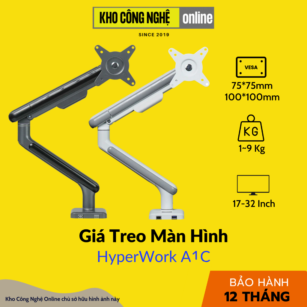 Giá treo màn hình HyperWork A1C (Hàng Chính Hãng)