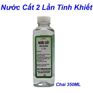 Nước cất 2 lần tinh khiết chai 350ml