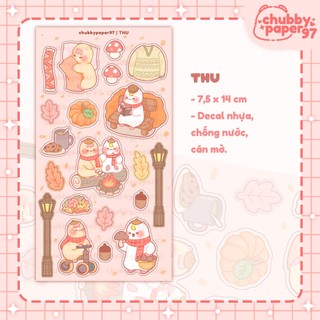 Sticker / hình dán AUTUMN | độc quyền Chubbypaper97