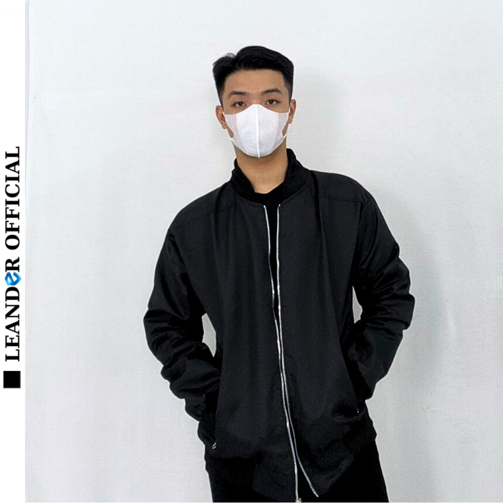 Áo khoác dù bomber nam form rộng 2 lớp chât liệu mero dày dặn, sản phẩm như video LEANDER OFFICIAL
