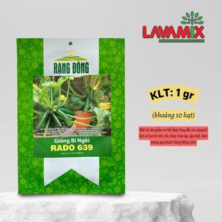 Hạt giống Bí Ngòi Xanh Rado 639 (1g~10 hạt) hiệu Rạng Đông năng suất cao,cây phát triên mạnh | Green House