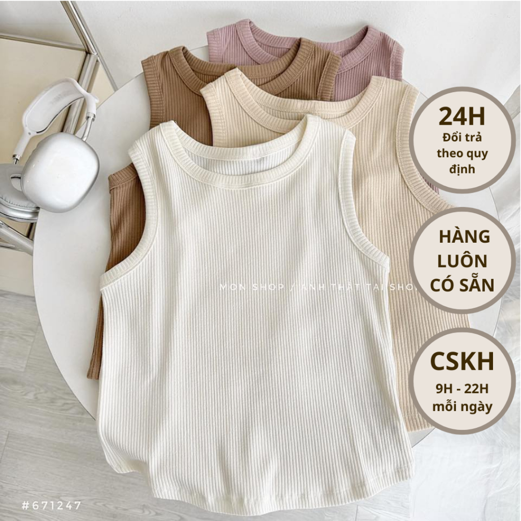 Áo ba lỗ thun len 3552 #671247