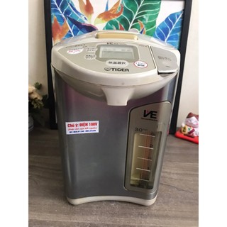 Bình thủy Nhật bãi Tiger PVP-A, dung tích lớn 3.0l, Made in Japan, màn hình hiển thị nhiệt độ nước