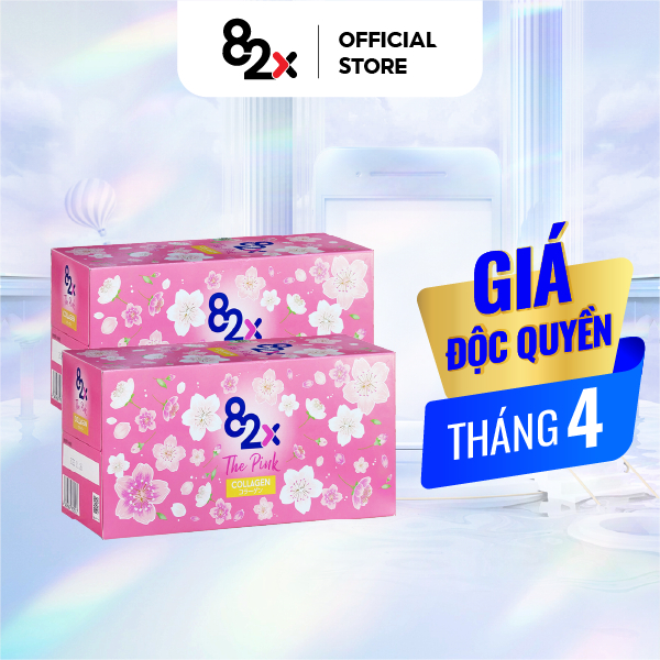 Combo 2 Hộp The Pink 82X -Nước uống Collagen tiện lợi đến từ Nhật Bản hàm lượng 1000mg , dung tích 100ml/chai.