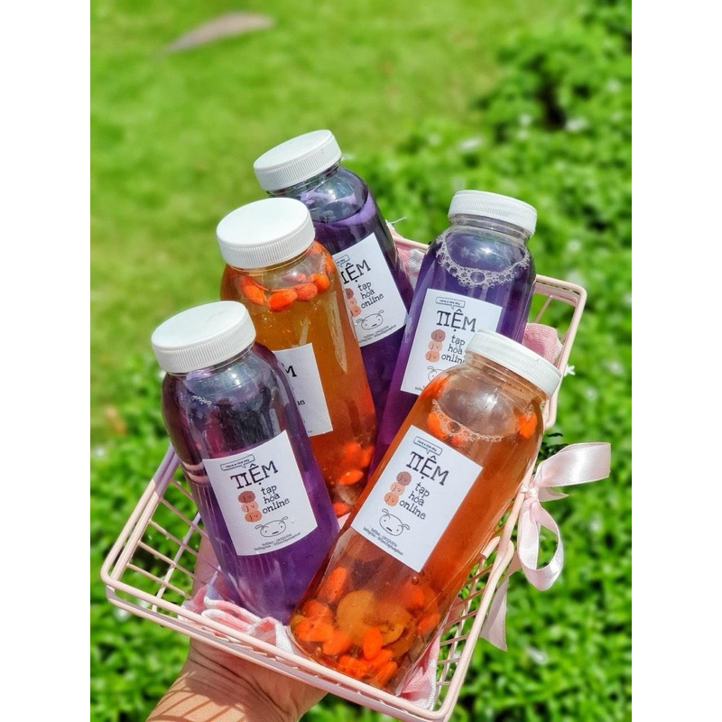 Chai Nhựa Tròn 330ml Miệng Rộng. Chai Kèm Nắp