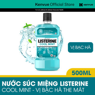  Nước Súc Miệng Giữ Hơi Thở Thơm Mát Listerine Coolmint 500ml