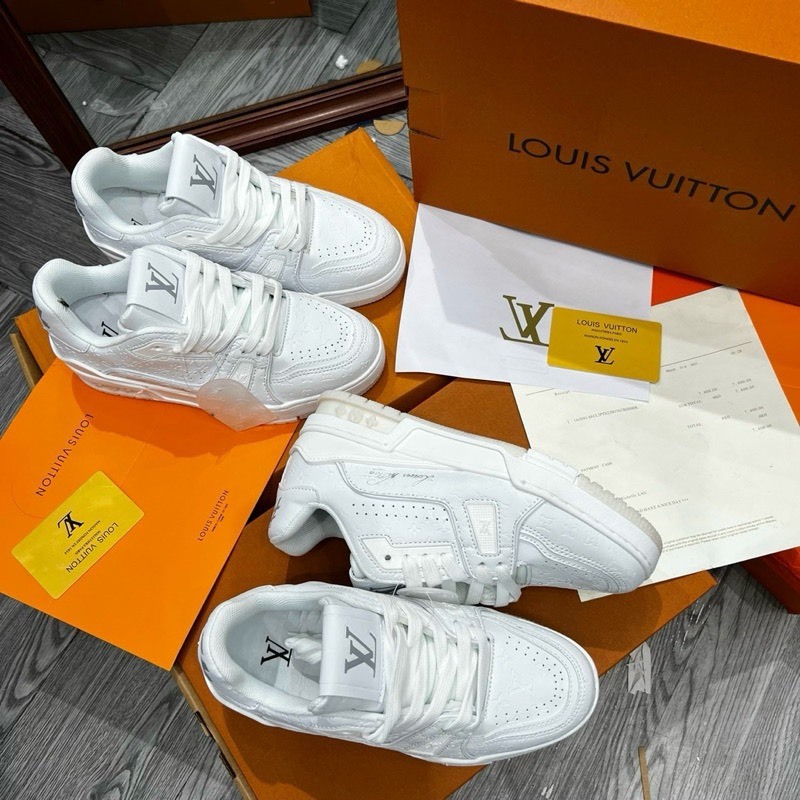 Giày LV Louis Vuitton Trainer Trắng 54, Giày Sneaker LV 54 Thể Thao Nam Nữ Hot Trend | BigBuy360 - bigbuy360.vn