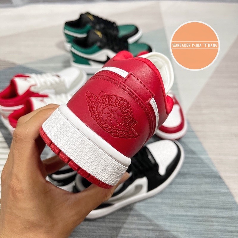 Giày thể thao Sneaker nam nữ Jordan 1 Low trắng đỏ cực hot, JD 1 Low Gym Red White Cổ Thấp Full BOX+BILL | BigBuy360 - bigbuy360.vn