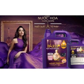 Nước giặt paris can 5 lít thùng 6 can lưu hương với hương hoa đến từ Pháp chính hãng ( made in VIệt Nam )