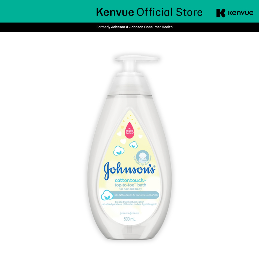 [HÀNG TẶNG KHÔNG BÁN] Sữa tắm gội toàn thân mềm mịn Johnson's Cottontouch Top-To-Toe Bath 500ml