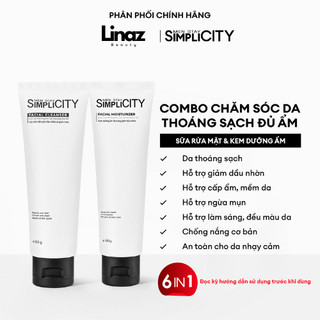 Bộ sản phẩm chăm sóc da làm sạch bảo vệ toàn diện cho nam Men Stay Simplicity Starter Duo: Sữa rửa mặt x Kem dưỡng ẩm
