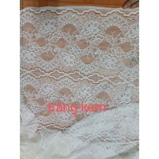 Vải ren thun co giãn (4 chiều) mịn đẹp