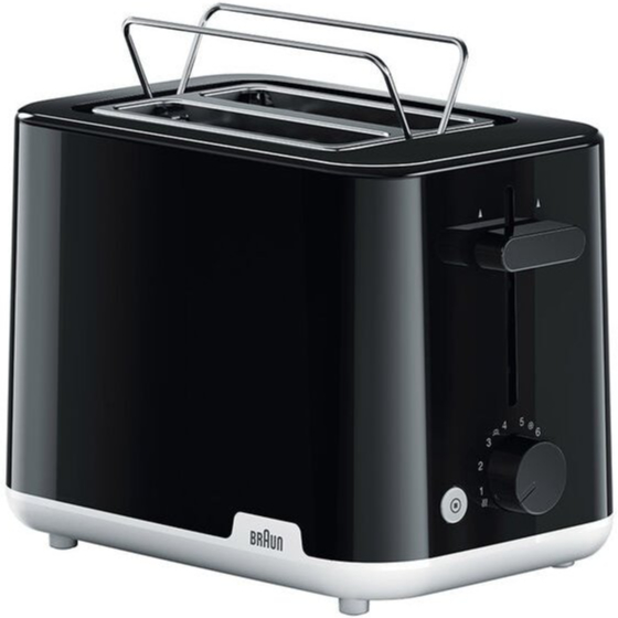 Máy Nướng Bánh Mì Braun Breakfast1 HT1010BK - 900W - Hàng Chính Hãng