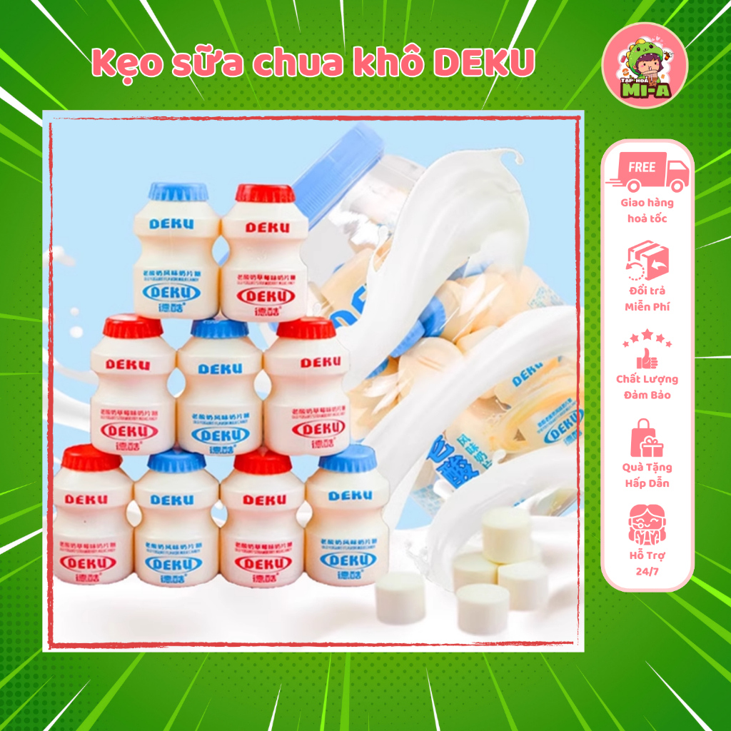 kẹo sữa chua Deku mini thơm ngon béo a ngậy - ăn vặt tạp hóa a MiA