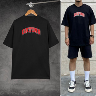  Áo thun streetwear Signature DATINO in chữ cong form Oversize 100% cotton 2 chiều bo cổ ôm tay lỡ 
