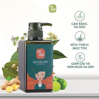 Dầu gội Thảo Mộc Thỵ Thảo Herbal giúp giảm rụng, gàu, ngứa nuôi dưỡng cho tóc bóng mượt chắc khoẻ 450ml