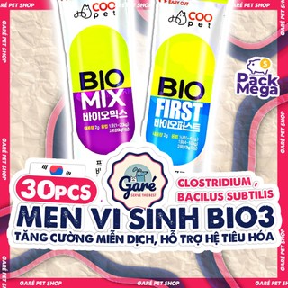  Hộp 30 gói - Gói Men VI SINH cho Chó Mèo hỗ trợ tiêu hóa bổ sung Vitamin B Sữa non BIOMIX BIOFIRST 