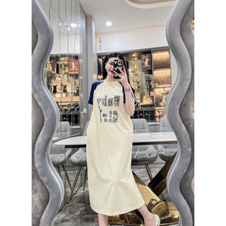 Váy đuôi bèo cổ thêu sm
