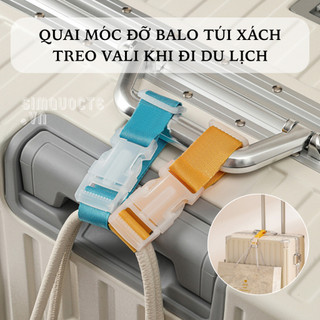 Dây đỡ vali nhiều màu Quai treo Móc đỡ balo túi xách vào Vali chắc chắn tiện dụng dùng đi du lịch