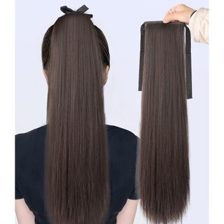 Tóc giả nữ ☘️ Tóc giả buộc thẳng 50cm thẳng kèm ảnh thật