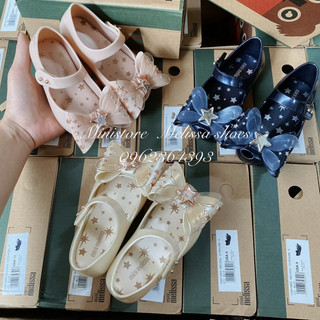 Giầy nhựa thơm cho bé, giầy Melissa bé gái nhựa mềm thơm nơ điệu đà cho bé từ 1-7 tuổi