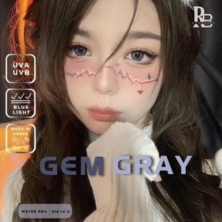 Kính Áp Tròng RUBYEYES Màu Xám Gem Gray, Lens Màu Xám Tặng Khay Gương Dụng Cụ BST BEARLENS