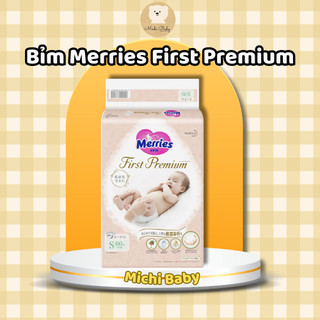 Michibaby -tã bỉm merries first premium dán/quần - michi baby mc576