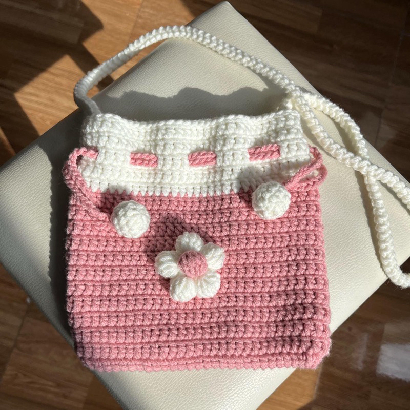 [DIY HANDMADE] Túi rút len handmade đeo chéo