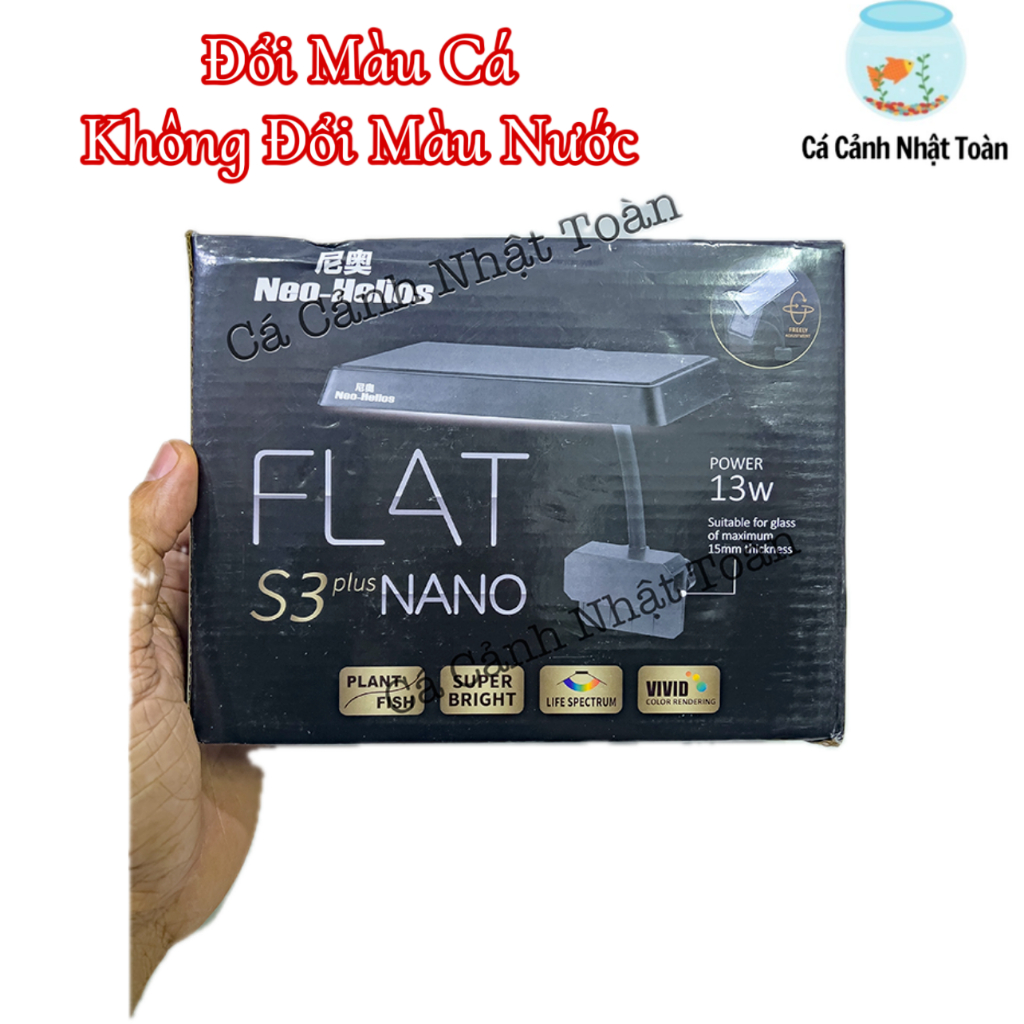 NEO-HELIOS FLAT S3 - S3 PLUS NANO RGB ĐÈN LED KẸP MINI BỂ CÁ ĐỔI MÀU CÁ KHÔNG ĐỔI MÀU NƯỚC