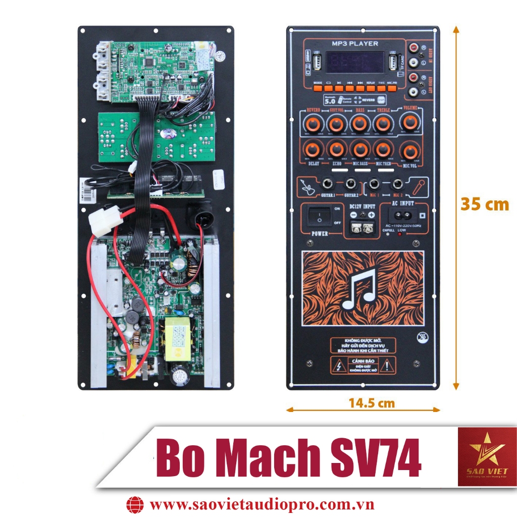 Mạch Loa Kéo DSP12 MẪU MỚI 2023 CÓ REVERB SV74