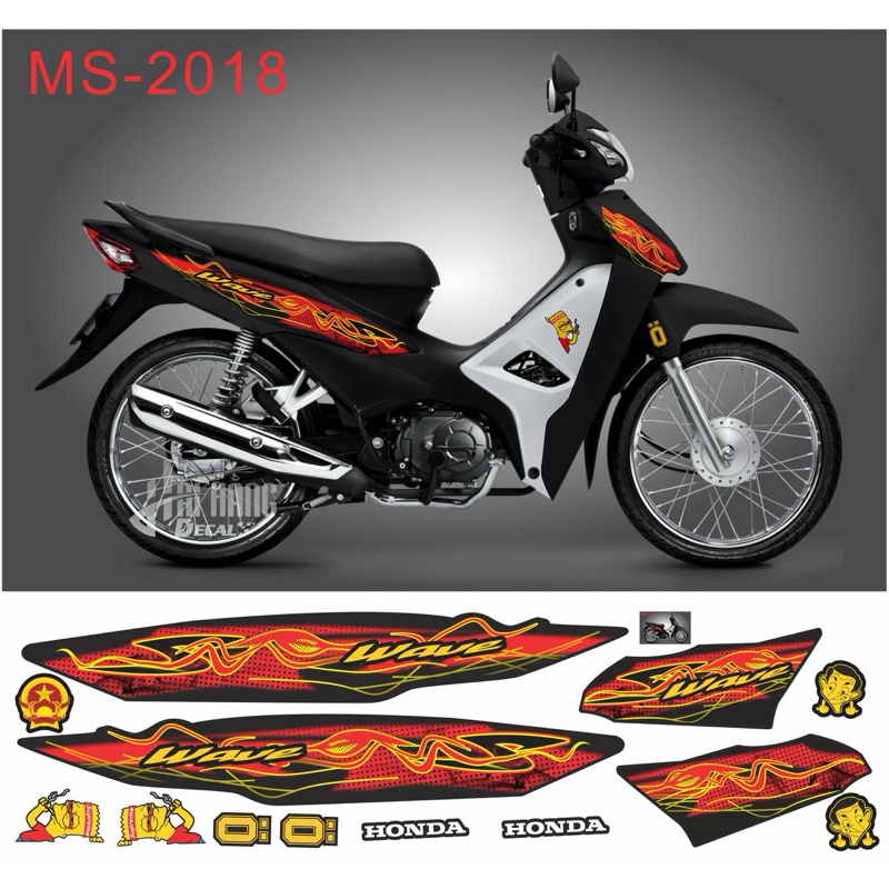 Tem rời wave lửa 110 mẫu mới Hot. Decal Hải Hằng
