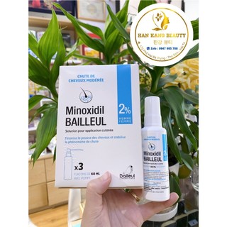 Xịt mọc tóc, ngừa rụng tóc Pháp Minoxidil 2% Bailleul