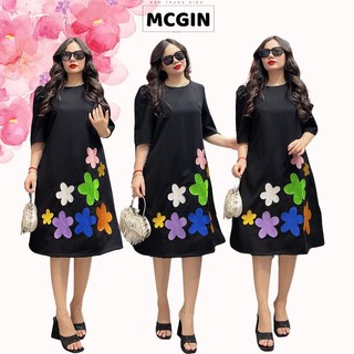 Đầm Suông Flowers | Bigsize Nữ | Trẻ Trung | Vải Dày Dặn | Thoải Mái | Che Khuyết Điểm Tốt | Tay Lửng | Cổ Tròn | CG021