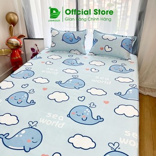 Bộ ga giường vỏ gối cotton poly m2 m4 m6 m8 laxanhdecor bộ ga gối drap giường miễn phí bo chun