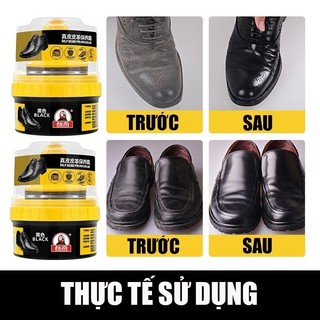 Xi sáp đánh giày, sửa chữa các vết bong tróc. Xi kem dưỡng da làm bóng nhanh đồ da, giày dép 50g, tặng kèm mút