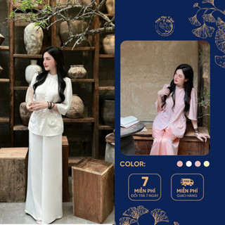  Bộ đồ đi lễ chùa nữ bộ pháp phục đi chùa họa tiết hoa 2 túi tiền cổ tàu phù hợp đi lễ chùa thanh tịnh nhẹ nhàng - B75 