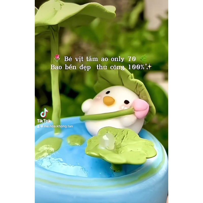 TƯỢNG VỊT TẮM AO ĐẤT SÉT HANDMADE