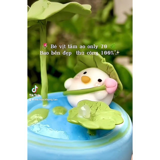 Tượng vịt tắm ao đất sét handmade