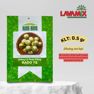 Hạt giống Cà Pháo Trắng Rado 72 (0,5g~100 hạt) hiệu Rạng Đông nhanh thu hoạch,chịu nhiệt tốt | Green House