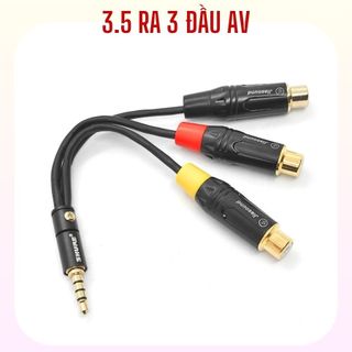 Dây chia 3.5 ra 3 đầu av âm, dây chia av