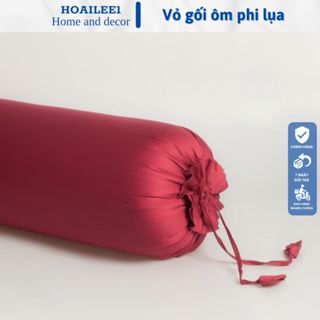 Vỏ gối ôm phi lụa cao cấp trơn mềm mịn,  vỏ gối ôm theeo màu bộ phi lụa thay người yêu, kt 30x100 cm